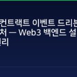 스마트컨트랙트 이벤트 드리븐 아키텍처 — Web3 백엔드 설계의 핵심 원리